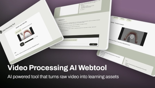 AI powered tool that turns raw video into learning assets.